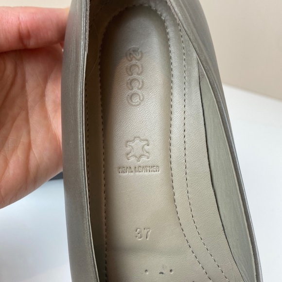 Ecco Ballerina Metallic Snake Embossed Leather Flats Size 37(6/6.5) - Picture 10 of 16